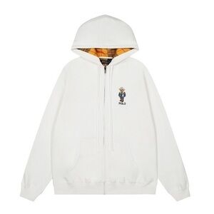 Polo by Ralph Lauren White Hoodie with Bear Embroidery